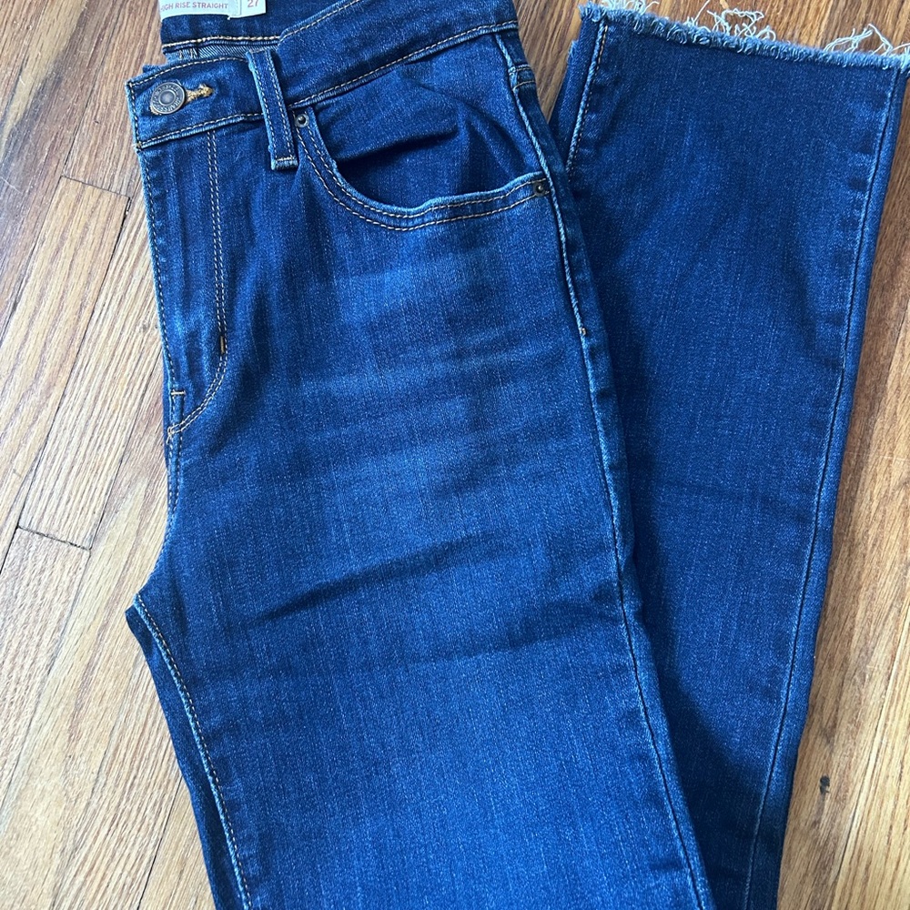 Levi's Blue Ankle Cropped Jeans